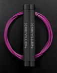 reyllen flare skipping jump rope - grey handles pink cable