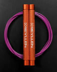 reyllen flare skipping jump rope - orange handles pink cable