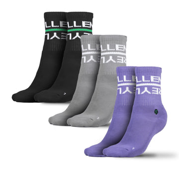 Reyllen Workout Socks purple grey black pairs