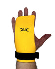 reyllen bumblebee x4 gymnastic hand grips -fingerless worn on hand single