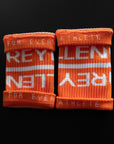 Reyllen Wrist Sweat bands for crossfit orange pair inside view