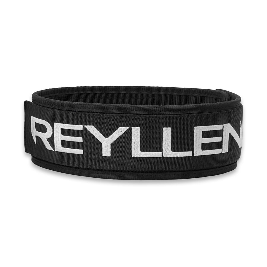 Reyllen GX Nylon 4" Weight Lifting Belt Velcro black back view