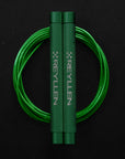 reyllen flare skipping jump rope - green handles with green cable