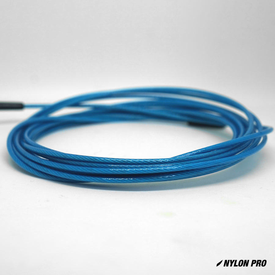 reyllen skipping jump rope replacement cable blue nylon 