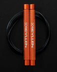 reyllen flare skipping jump rope - orange with black pvc cable
