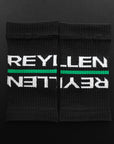 Reyllen Wrist Sweat bands for crossfit black pair top down view