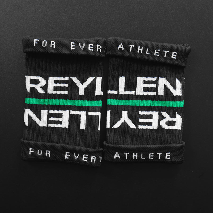 Reyllen X3 Sweat Bands.Reyllen Wrist Sweat bands for crossfit black pair inside view