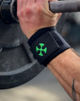 Reyllen X1 Wrist Support Bands wearing weightlifting