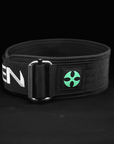 Reyllen GX Nylon 4" Weight Lifting Belt Velcro logo view black