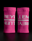 Reyllen Wrist Sweat bands for crossfit pink pair