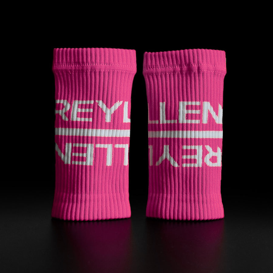 Reyllen Wrist Sweat bands for crossfit pink pair