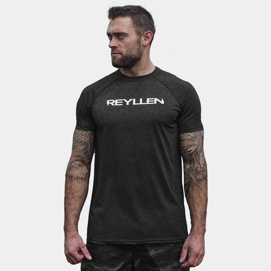 Reyllen Workout T-shirt Grey Charcoal front view