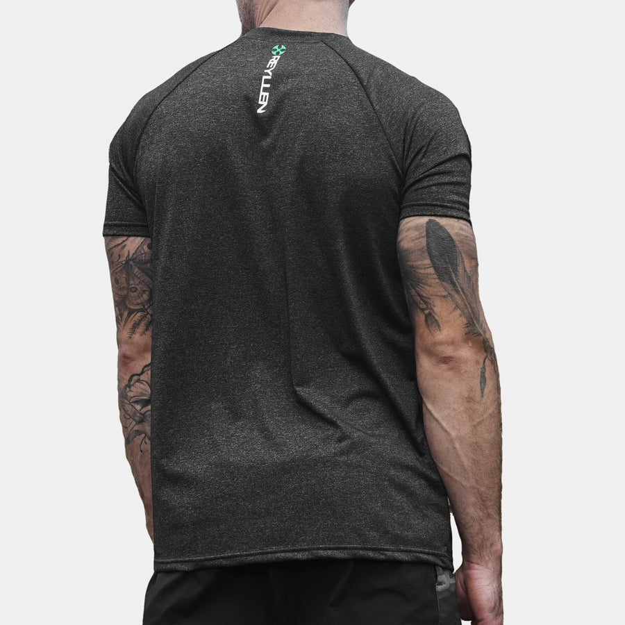 Reyllen Workout T-shirt Grey Charcoal back view 